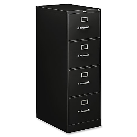 HON® 310 26-1/2"D Vertical 4-Drawer Legal-Size File Cabinet, Black
