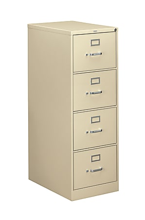 HON® 310 26-1/2"D Vertical 4-Drawer Legal-Size File Cabinet, Putty