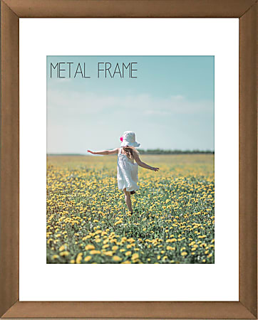 Timeless Frames® Metal Picture Frame, 8" x 10" With Mat, Bronze