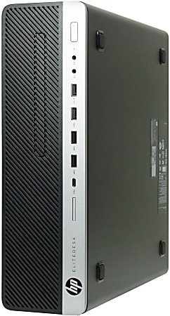 HP EliteDesk 800 G3-SFF Refurbished Desktop PC, Intel® Core™ i3, 8GB Memory, 256GB Solid State Drive, Windows® 10 Pro
