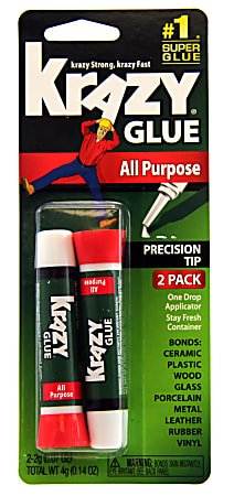 Krazy® Glue Clear Original, .07 Oz Tubes, Pack Of 2