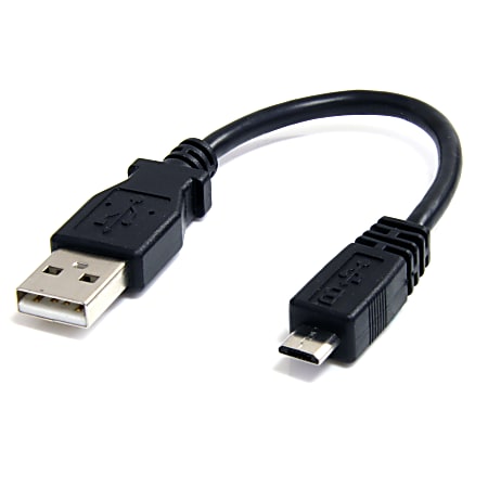 StarTech.com 6in Micro USB Cable A to Micro B Charge or sync micro USB  mobile devices from a standard USB port on your desktop or mobile computer  6in usb to micro cable