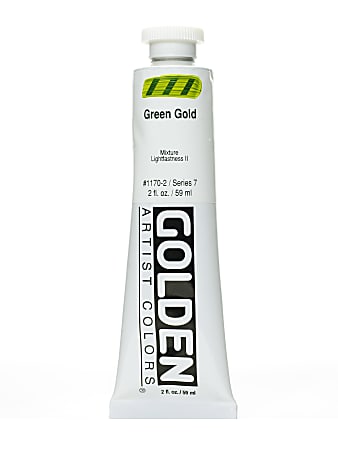 Golden Heavy Body Acrylic Paint, 2 Oz, Green Gold