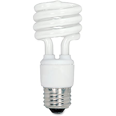 Satco 13-watt Fluorescent T2 Spiral CFL Bulb - 13 W - 60 W Incandescent Equivalent Wattage - 120 V AC - S6235CT