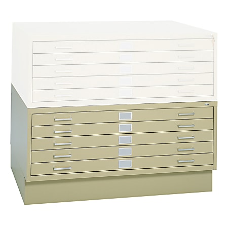 Safco® 5-Drawer Steel Flat File, 40 3/8"W x 29 3/8"D, Tropic Sand