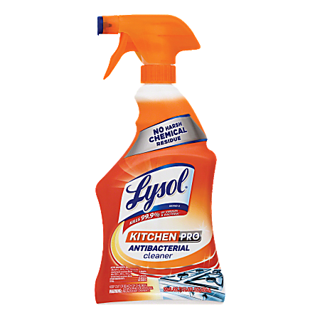 Lysol® Kitchen Pro Antibacterial Cleaner, Citrus Scent, 22 Oz Bottle