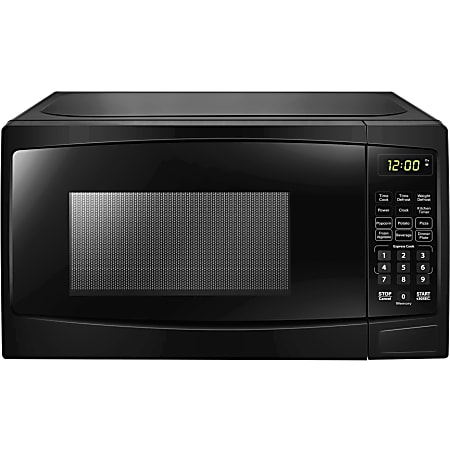 Danby 1.1 cuft Black Microwave - 1.1 ft³ Capacity - Microwave - 10 Power Levels - 1000 W Microwave Power - 12.40" Turntable - 120 V AC - 15 A Fuse - Countertop - Black