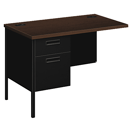 HON® Metro Classic Desks Component (HP3236L), Mocha Laminate, Black Paint