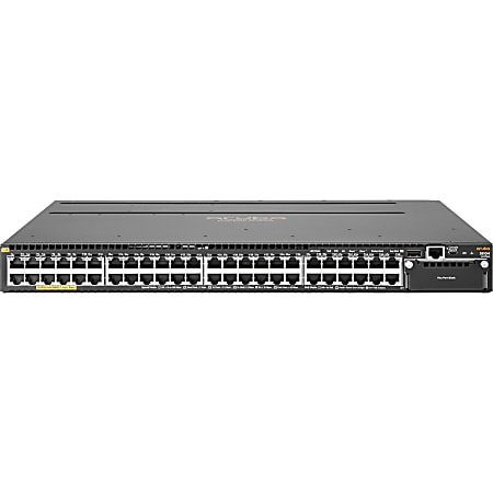 HPE Aruba 3810M 48G PoE+ 1-slot Switch - 48 Ports - Manageable - Gigabit Ethernet - 10/100/1000Base-T - 3 Layer Supported - Modular - Twisted Pair - 1U High - Rack-mountable