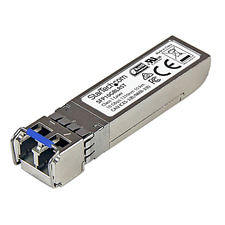 StarTech.com 10GBASE-LR MSA Compliant SFP+ Module - LC Connector - Fiber SFP+ Transceiver - Lifetime Warranty - 10 Gbps - Max. Transfer Distance 10 km (6.2 mi) - 10GBASE-LR fiber transceiver adds reliable 10Gb over fiber - StarTech.com lifetime warranty