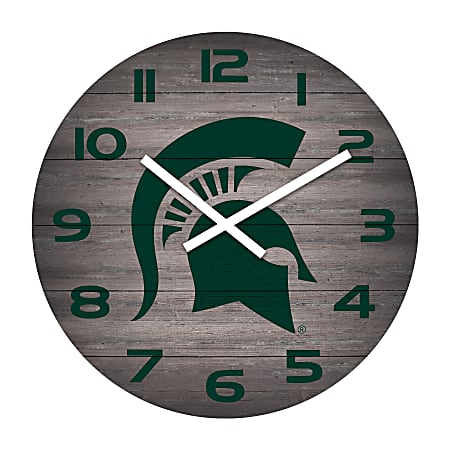 Imperial NCAA Weathered Wall Clock, 16”, Michigan State University