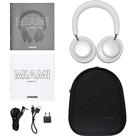 Urbanista Headset - Wireless - Bluetooth/RF - 32 Ohm - 20 Hz - 20 kHz - Over-the-ear - Ear-cup - Noise Canceling - White Pearl