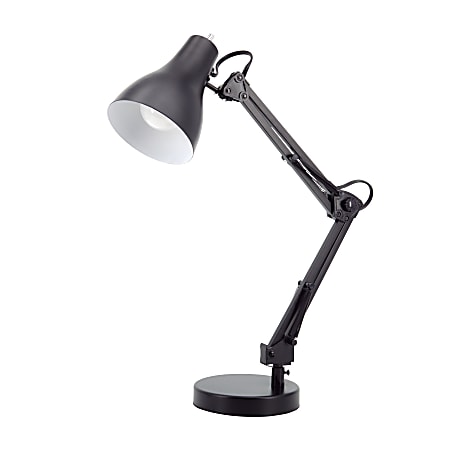 Realspace Architect Desk Lamp Adjustable 21 12 H BlackSilver