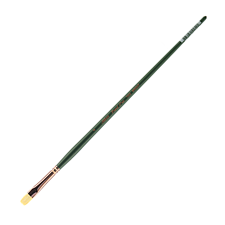 Silver Brush Grand Prix Paint Brush Series 1002, Size 4, Bright Bristle, Hog Hair, Green