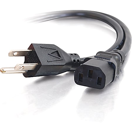 C2G 10ft Power Cord - 18 AWG - NEMA 5-15P to IEC320C13 - Computer Power - Power cable - IEC 60320 C13 to NEMA 5-15 (M) - AC 110 V - 10 ft - black