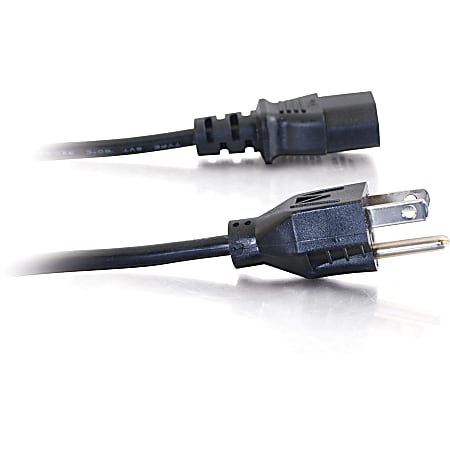 C2G 10ft Power Cord 18 AWG NEMA 5 15P to IEC320C13 Computer Power