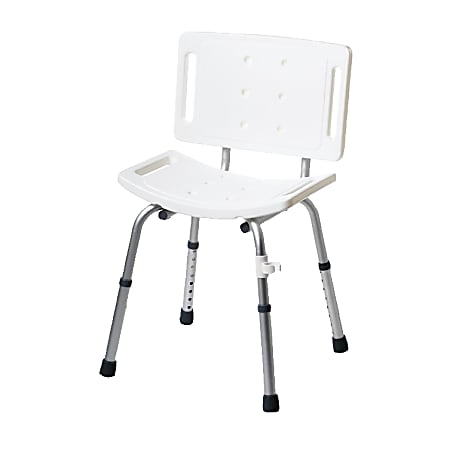 Guardian® Basic Shower Chair With Back, White