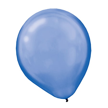 Amscan Pearlized Latex Balloons, 12", Royal Blue, Pack Of 72 Balloons, Set Of 2 Packs