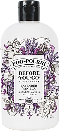 Poo-Pourri Before You Go Toilet Spray, 16 Oz, Lavender Vanilla Citrus, Pack Of 6 Bottles