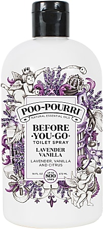 Poo-Pourri Before You Go Toilet Spray, 16 Oz, Lavender Vanilla Citrus, Pack Of 6 Bottles