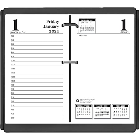Doolittle Economy Daily Desk Calendar Refill, 3 1/2" x 6" , Black/White, January to December 2021