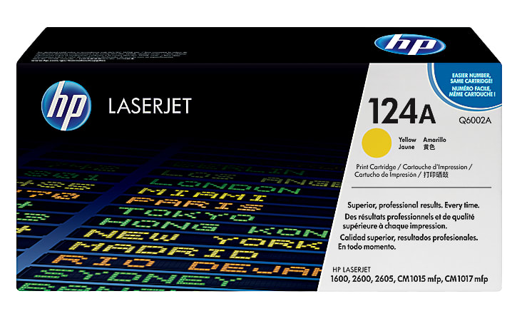 HP 124A Yellow Toner Cartridge, Q6002A