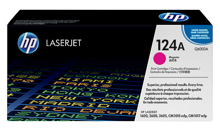 Magenta Toner Cartridge for HP 124A Q6003A LaserJet 1600 2600n 2605dn CM1017mfp 