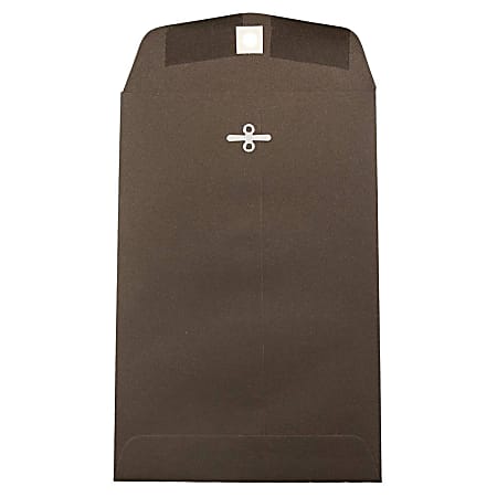 JAM Paper® Open-End 6" x 9" Catalog Envelopes, Clasp Closure, 100% Recycled, Chocolate Brown, Pack Of 10
