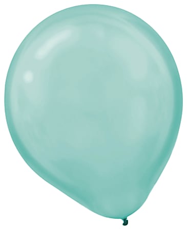 Amscan Pearlized Latex Balloons, 12", Robin's Egg Blue, Pack Of 72 Balloons, Set Of 2 Packs