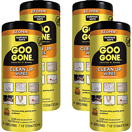 Goo Gone Tough Task Cleaner Wipes Citrus Scent - Office Depot