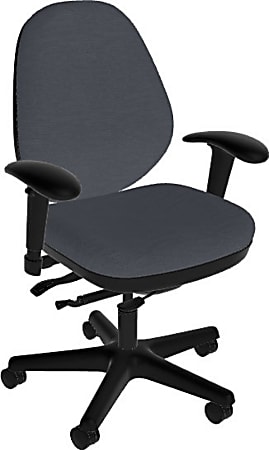 Sitmatic GoodFit Enhanced Synchron Mid-Back Chair With Adjustable Arms, Gray/Black