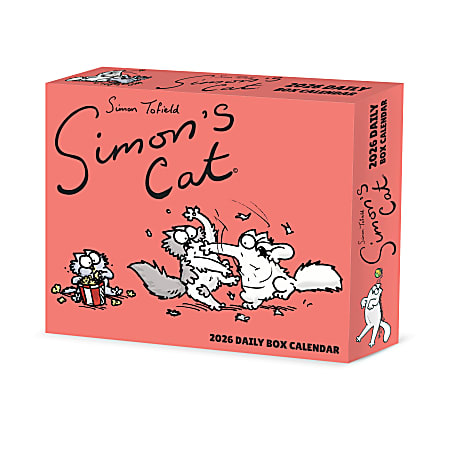 2026 Willow Creek Press Page-A-Day Daily Desk Calendar, 6-1/4" x 5-1/2", Simon's Cat, January To December, 54413