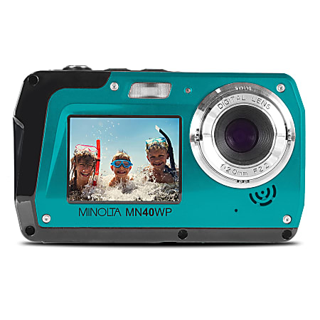 Minolta MN40WP 48.0-Megapixel Waterproof Digital Camera, Blue