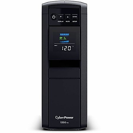CyberPower PFC SineWave Series CP1350PFCLCD 10-Outlet Uninterruptible Power Supply, 1,350VA/810 Watts