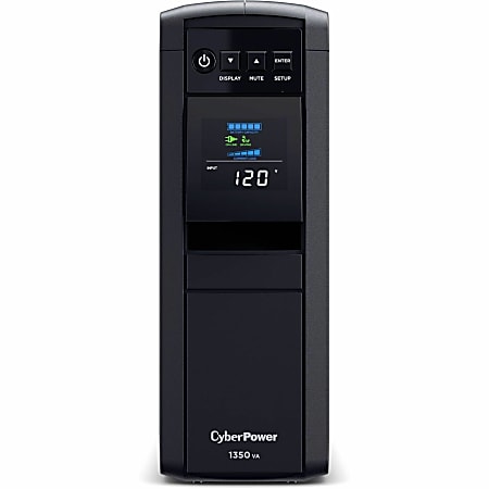 CyberPower PFC SineWave Series CP1350PFCLCD 10-Outlet Uninterruptible Power Supply, 1,350VA/810 Watts