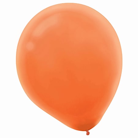 Amscan Latex Balloons, 12", Orange Peel, 15 Balloons Per Pack, Set Of 4 Packs