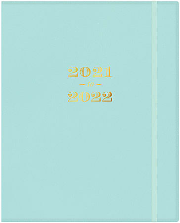 Blue Sky™ Day Designer Weekly/Monthly Planner, 8" x 10", Mint, July 2021 To June 2022, 128058