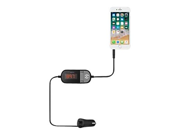 Belkin TuneCast In-Car 3.5mm to FM Transmitter - FM transmitter / power adapter for cellular phone, car audio