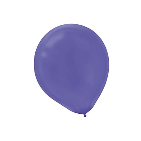 Amscan Latex Balloons, 12", New Purple, 15 Balloons Per Pack, Set Of 4 Packs