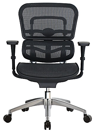 WorkPro® 12000 Series Ergonomic Mesh/Fabric Mid-Back Manager's Chair,  Black/Chrome