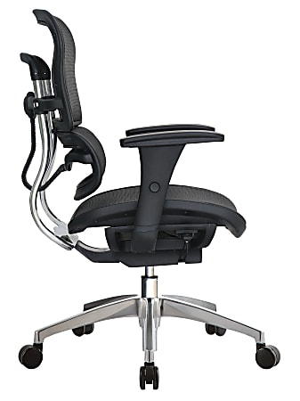 WorkPro® 12000 Series Ergonomic Mesh/Fabric Mid-Back Manager's Chair,  Black/Chrome