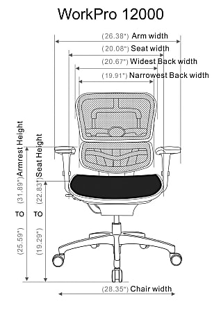 WorkPro 1000 Series Ergonomic MeshMesh Mid Back Task Chair BlackBlack BIFMA  Compliant - Office Depot