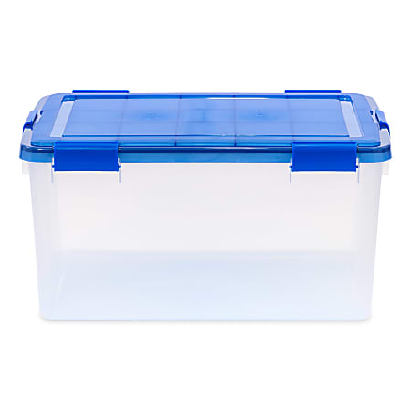 Iris Ultimate Weathertight Storage Box, 23-5/8”L x 20-1/16”W x 16-3/16”H, 62.8 Qt, Clear