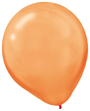 Amscan Latex Balloons, 12", Orange, 15 Balloons Per
