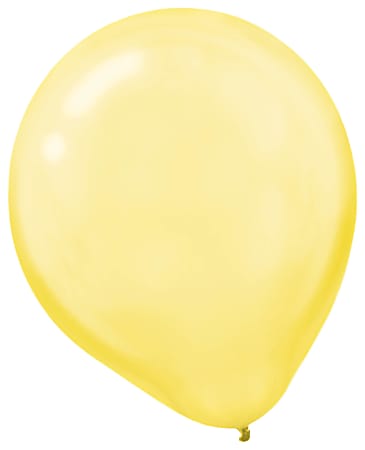 Amscan Latex Balloons, 12", Sunshine Yellow, 15 Balloons Per Pack, Set Of 4 Packs