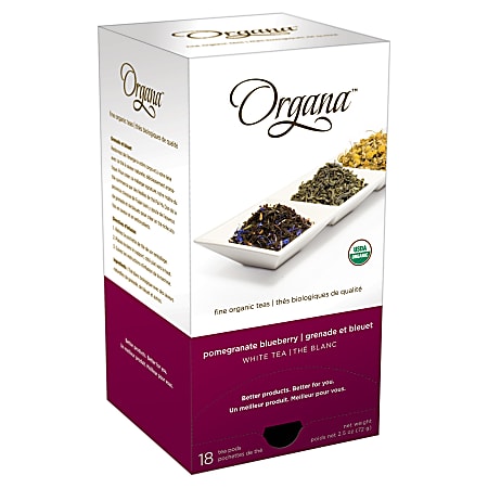 Organa™ Pomegranate Blueberry Tea Single-Serve Pods, 2.8 Oz, Box Of 18