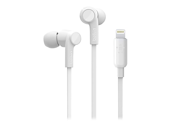 Belkin Wired Earbuds with Lightning Connector, White