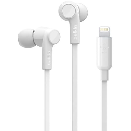 Belkin Wired Earbuds with Lightning Connector, White