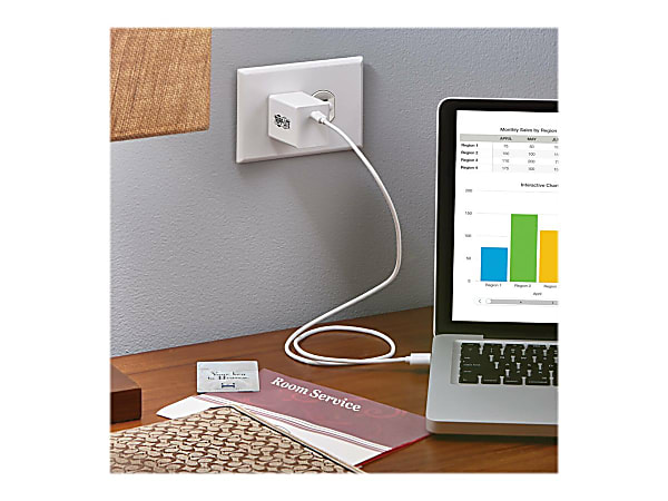 Tripp Lite USB C Wall Charger Compact 40W GaN Technology Power Delivery 3.0