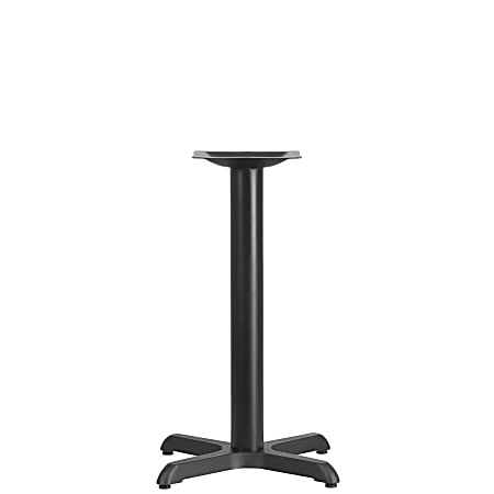 Flash Furniture Iron Restaurant Table X-Base With Table-Height Column, 28-1/2"H x 22"W x 22"D, Black